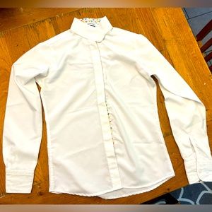 RJ Classics Equestrian white Show Shirt Girls size 14